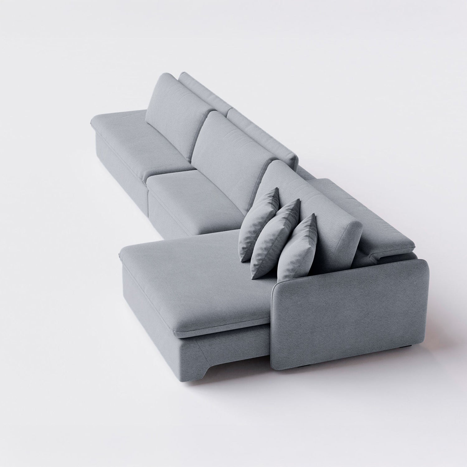 Sofá extensible y reclinable Audax con Pouf