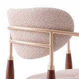 Silla Adara c/ brazo BR6032 / COR CASTAÑO / METAL CHAMPAGNE STOCK