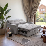 Sofá Cama 2 cuerpos Londres Tela Gris claro - 1.90m