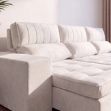 Sofá 3 cuerpos Toquio Tela Beige - 3.14m