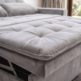Sofá Cama 2 cuerpos Londres Tela Gris claro - 1.90m