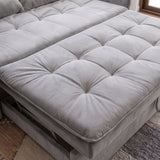Sofá Cama 2 cuerpos Londres Tela Gris claro - 1.90m