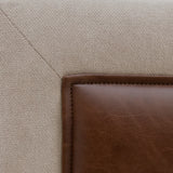 Tela de sofá con detalle eco cuero cosido