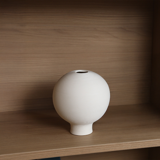 Jarrón Decorativo Bola Redonda Kelida Porcelana