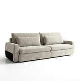 Sofá 2 Cuerpos Litus Tela Beige - 2.14m