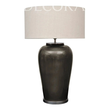 Lámpara de cerámica con pantalla de tela Re Decora