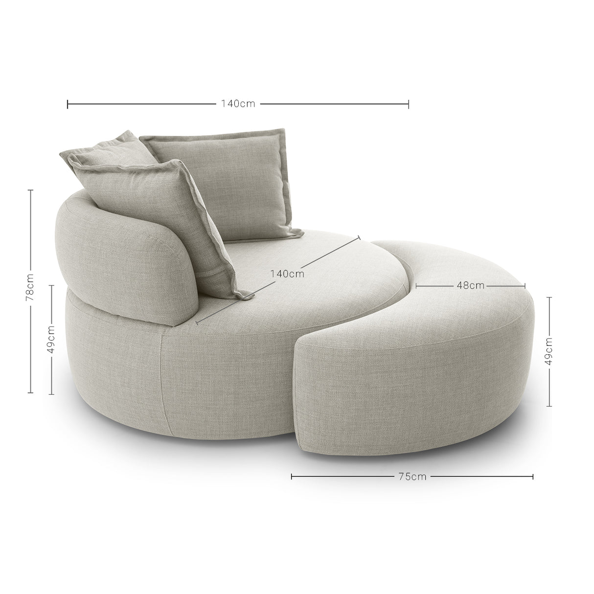 Poltrona con base giratoria Charlotte