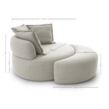 Poltrona con base giratoria Charlotte