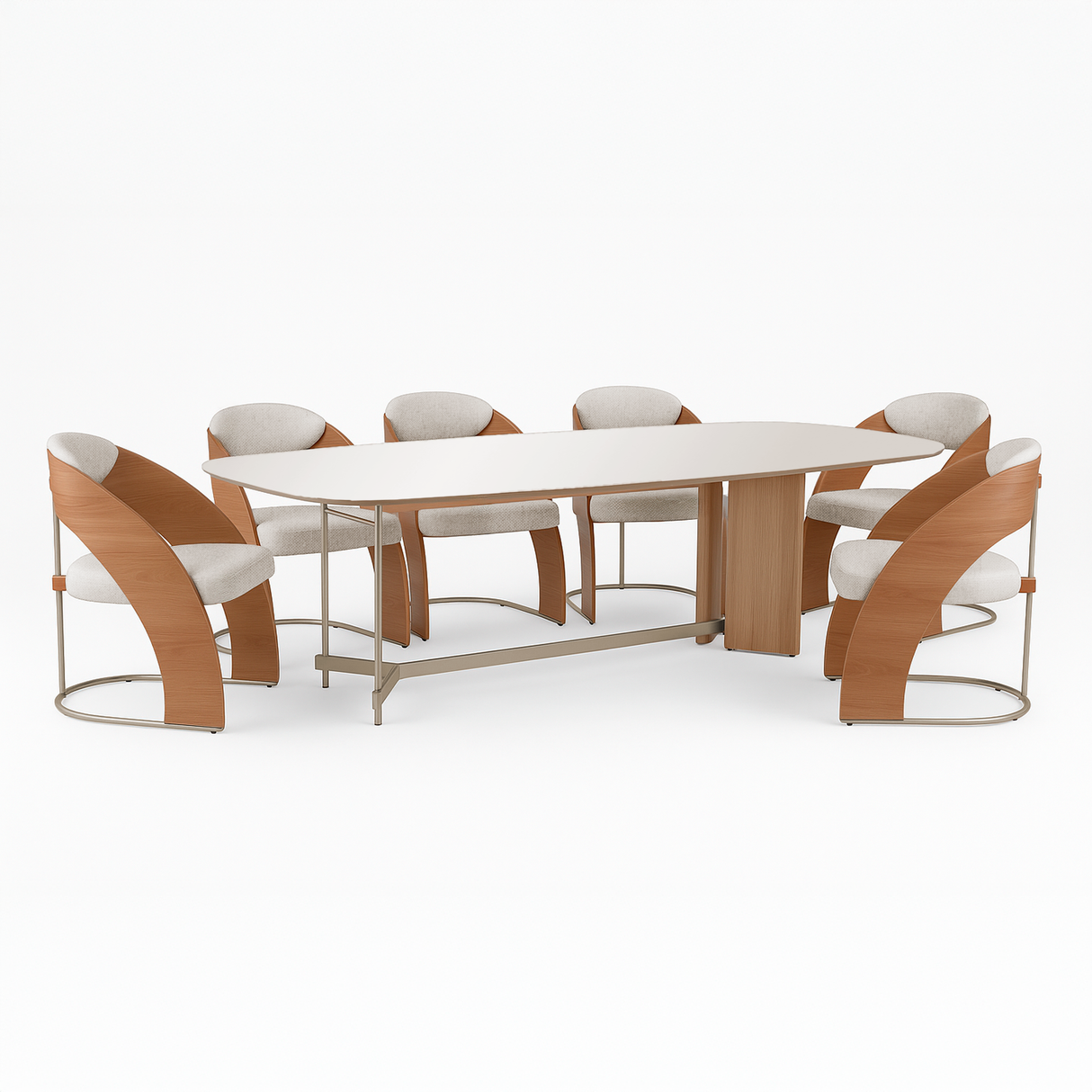 Mesa de comedor Nala y poltrona Renata