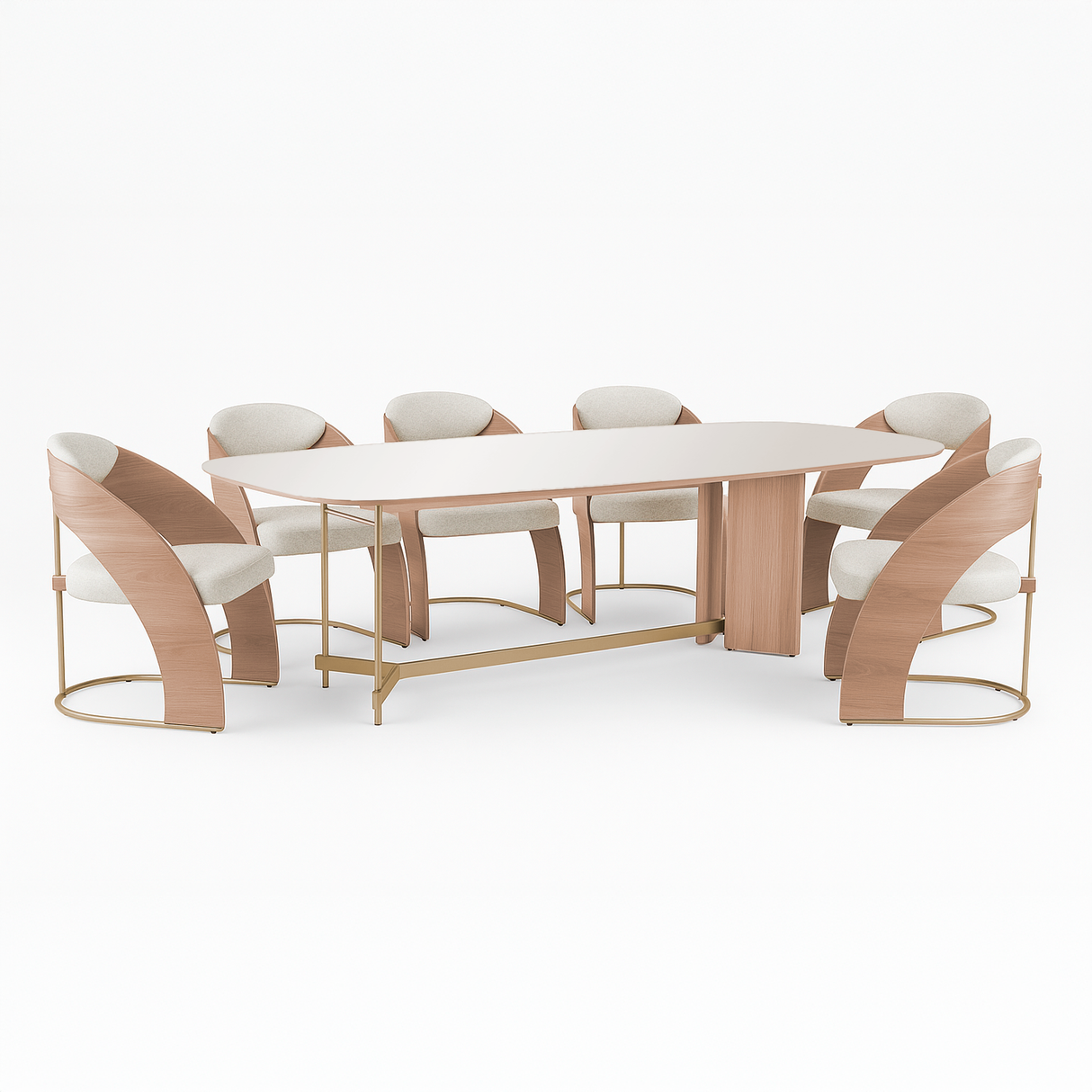 Mesa de comedor Nala y poltrona Renata