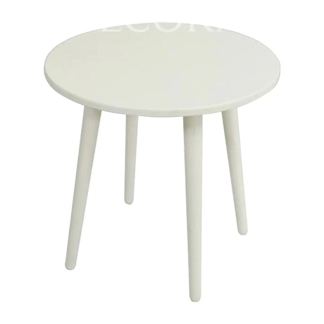 Mesa Lateral Redonda Crema