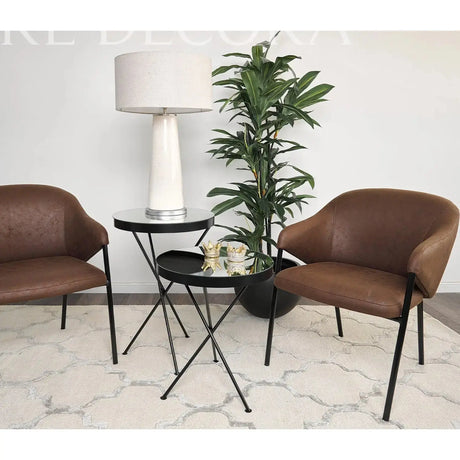 Mesa Lateral Rubí Negra Re Decora