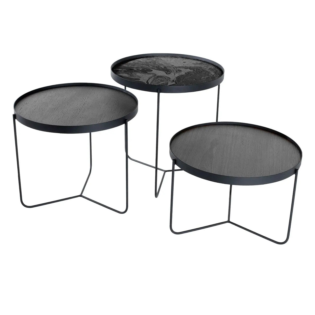 Mesa de Lateral Brecia - Set de 3 Di Franco