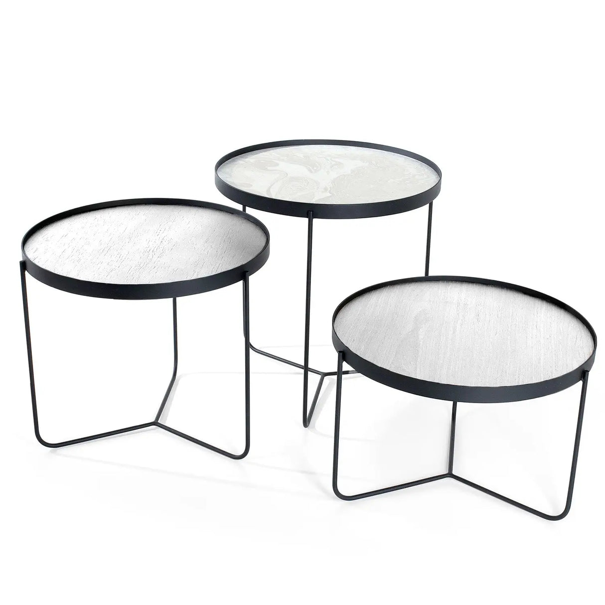 Mesa de Lateral Brecia - Set de 3 Di Franco