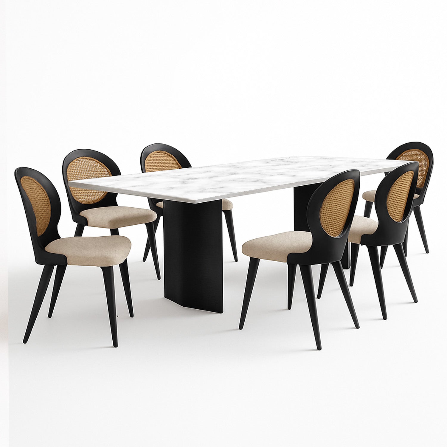 Mesa de comedor Ágata y Silla Jadem