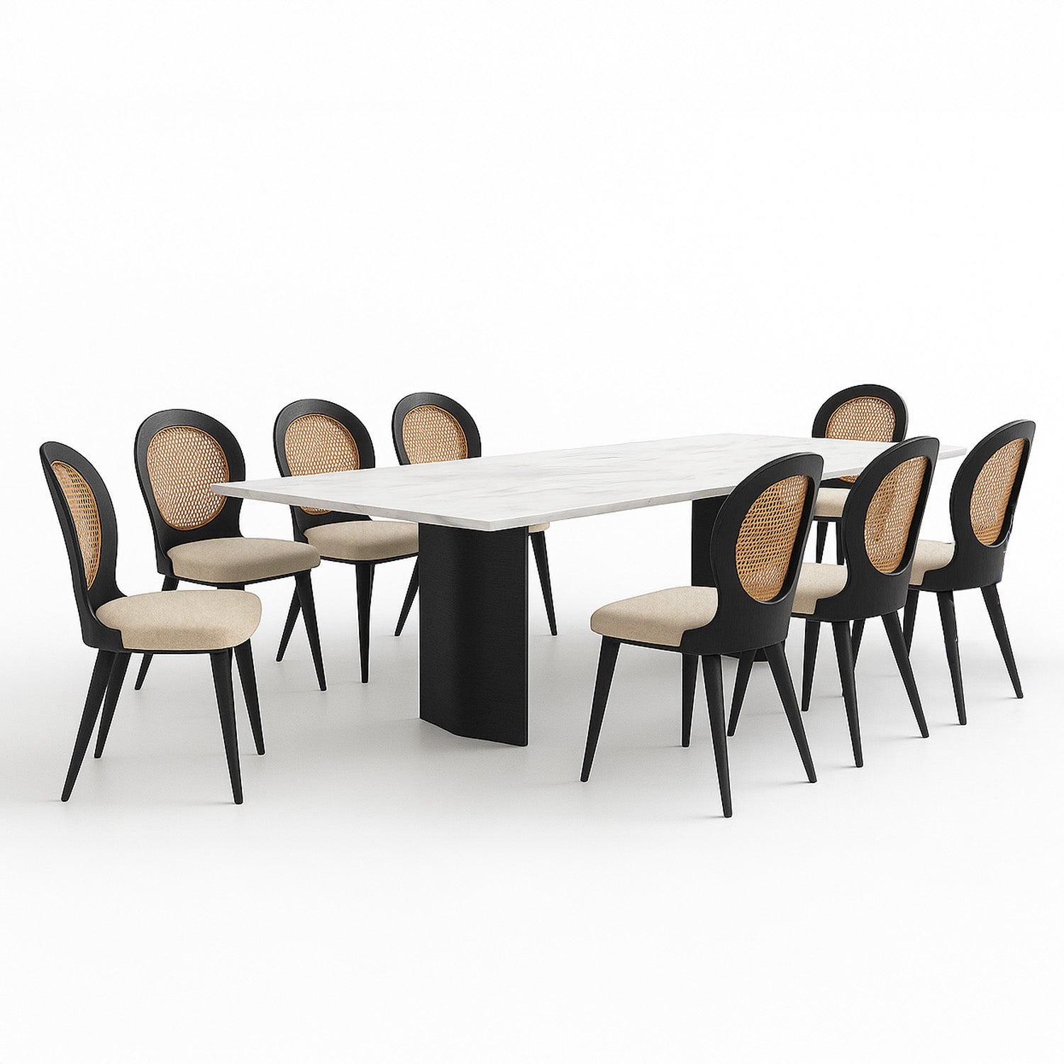 Mesa de comedor Ágata y Silla Jadem