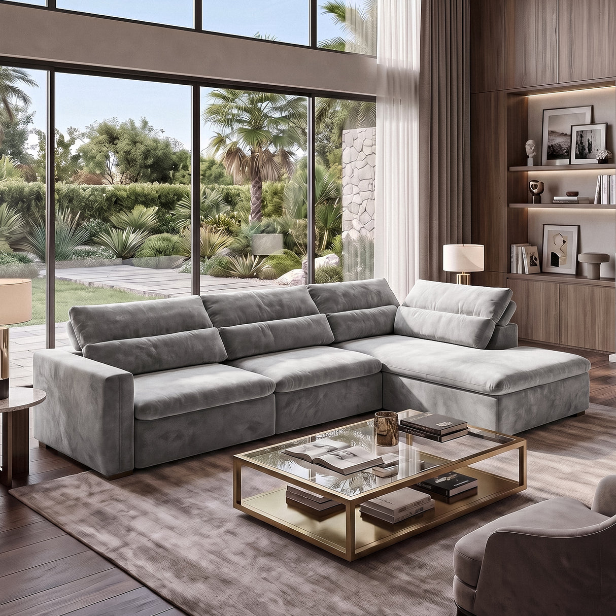 Sofá extensible y reclinable Dublin con Chaise Longue
