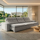 Sofá 3 Cuerpos Prediletto Tela Blanco - 3.60m