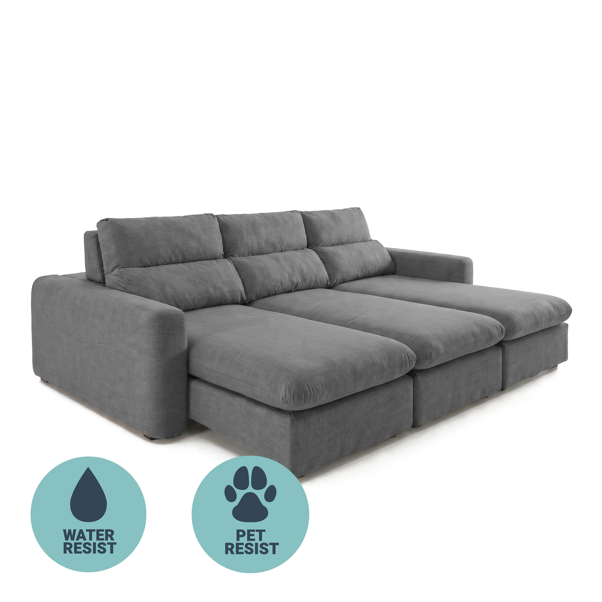 Sofá Extensible y Reclinable Paris Premium Stock