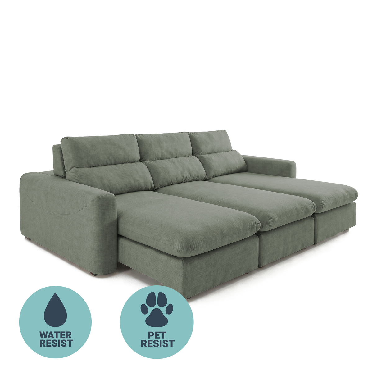 Sofá Extensible y Reclinable Paris Premium Stock