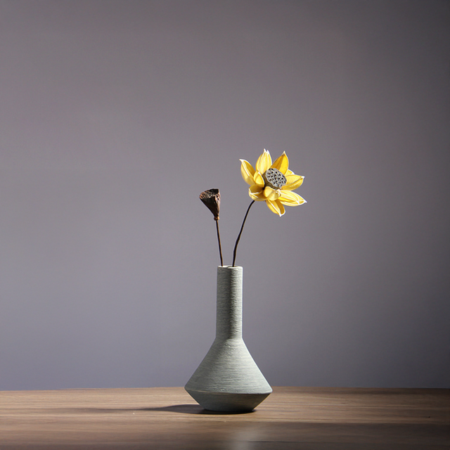Florero Gris Mediano Kelida Porcelana