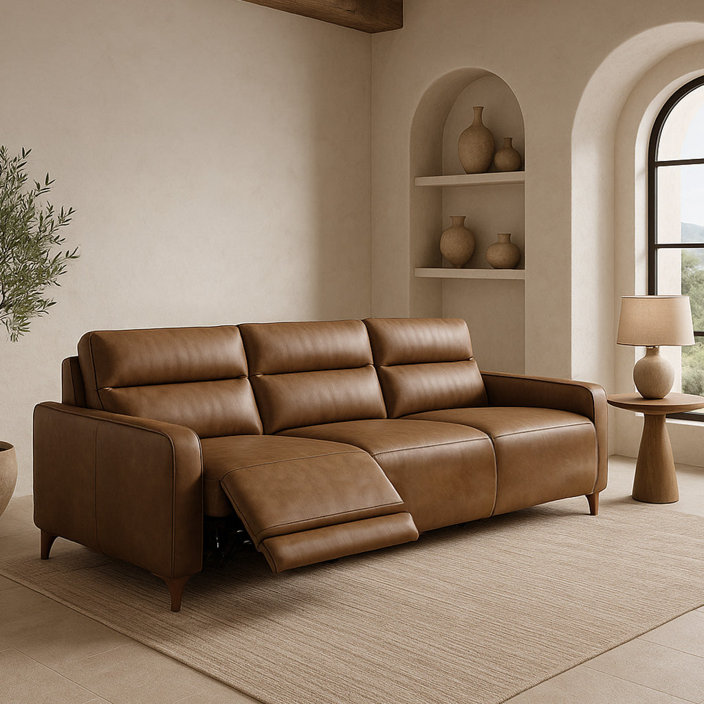 Sofá de Cuero Hush Extensible y Reclinable
