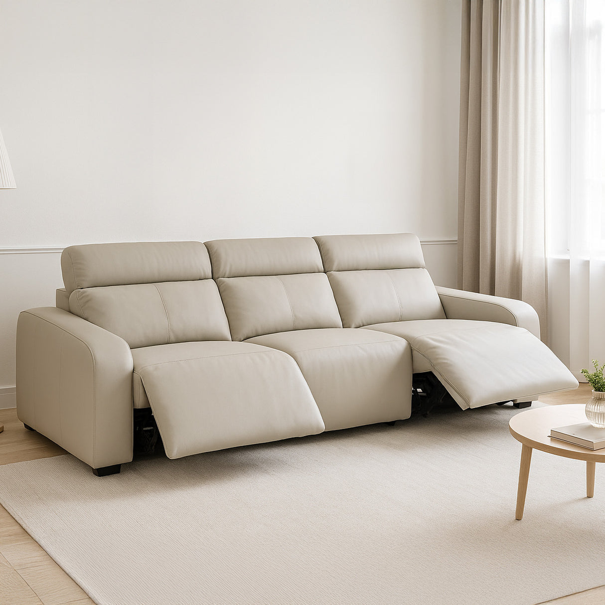 Sofá de Cuero Trivor Reclinable y Extensible