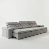 Sofá 3 Cuerpos Prediletto Tela Gris - 3.30m