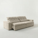 Sofá 2 Cuerpos Prediletto Tela Beige - 2.60m
