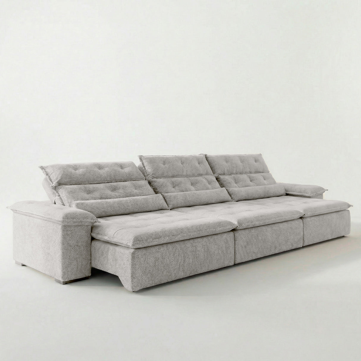 Sofá 3 Cuerpos Prediletto Tela Blanco - 3.60m