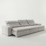 Sofá 3 Cuerpos Prediletto Tela Blanco - 3.60m