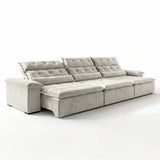 Sofá 3 Cuerpos Prediletto Tela Beige - 3.60m