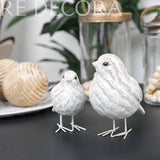 Pajaros decorativos de poliresina - Set de 2 Re Decora