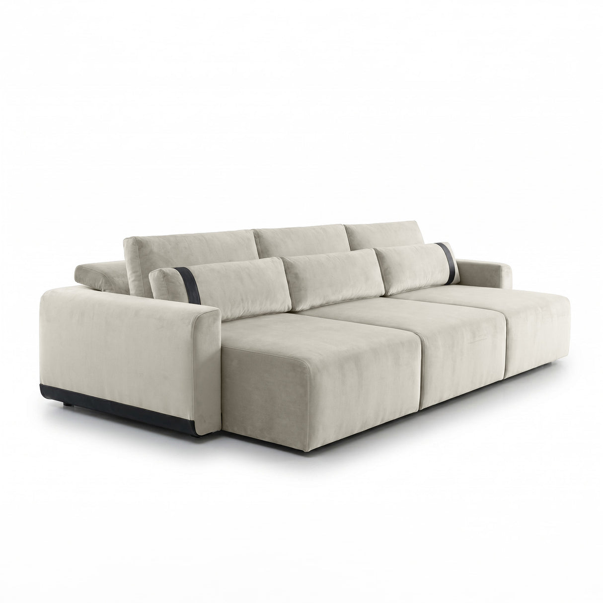 Sofá 3 Cuerpos Rizzonte Tela Beige - 2.76m