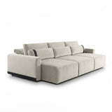 Sofá 3 Cuerpos Rizzonte Tela Beige - 2.76m