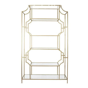 Repisa moderna de metal con vidrio