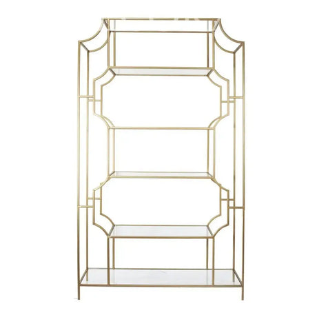 Repisa moderna de metal con vidrio