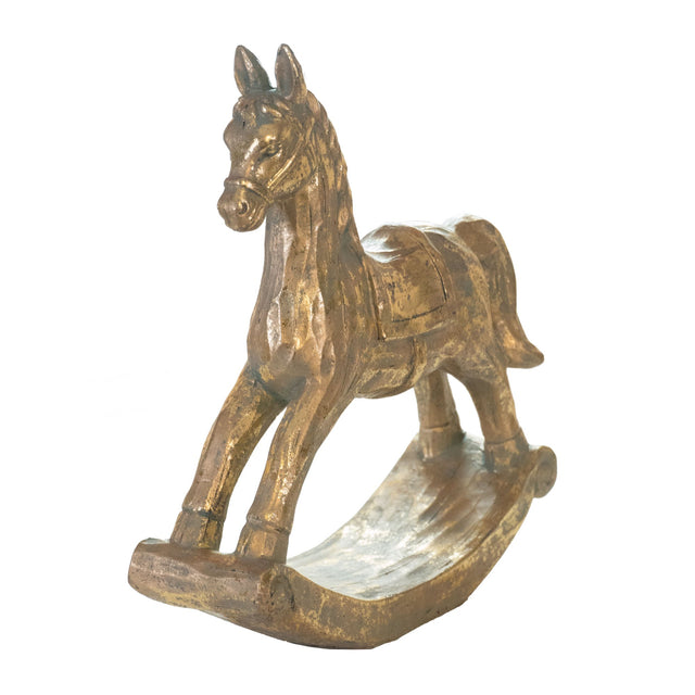 Escultura de caballo mecedor