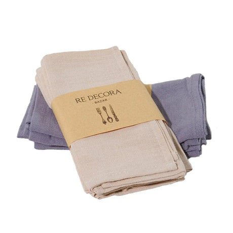 Servilletas de Lino Beige - Set de 4 Re Decora
