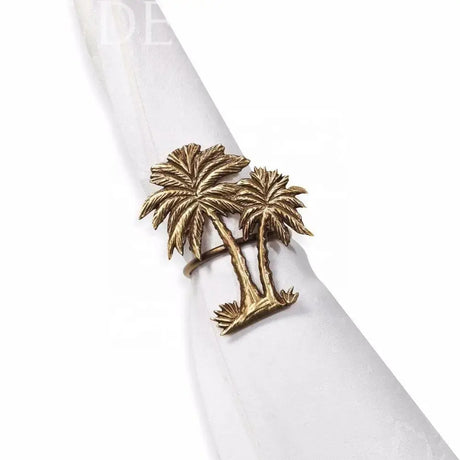 Servilleteros Palmeras Gold - Set de 4 Re Decora