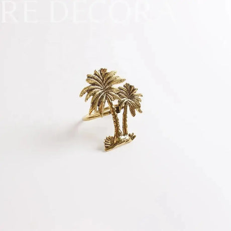 Servilleteros Palmeras Gold - Set de 4 Re Decora