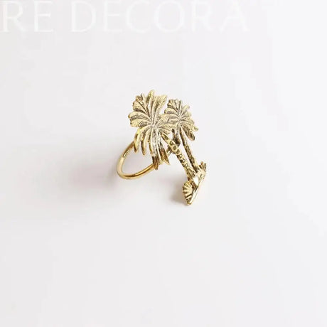 Servilleteros Palmeras Gold - Set de 4 Re Decora