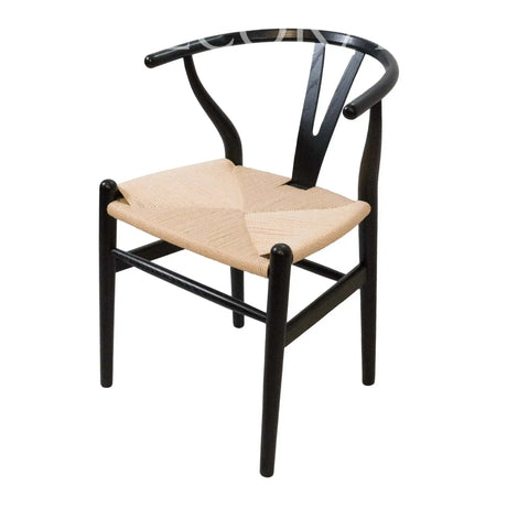 Silla wishbone negra