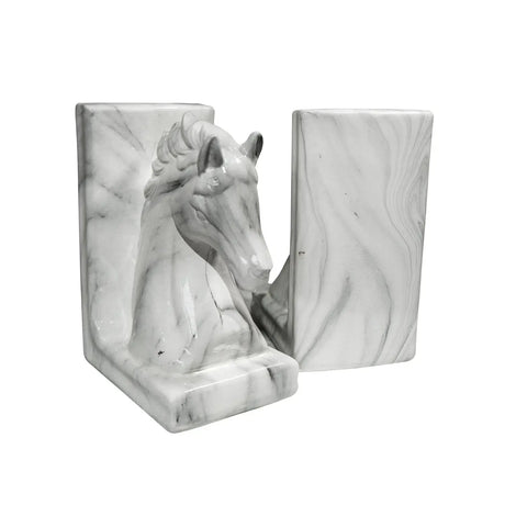 Sujeta libros de Caballo Blanco Re Decora
