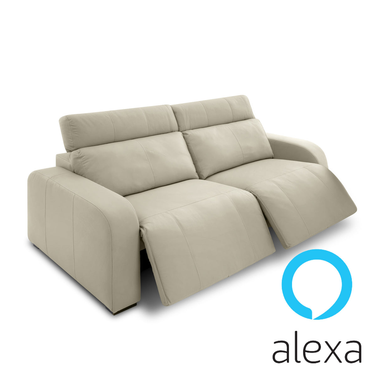 Sofá de Cuero Trivor Reclinable y Extensible