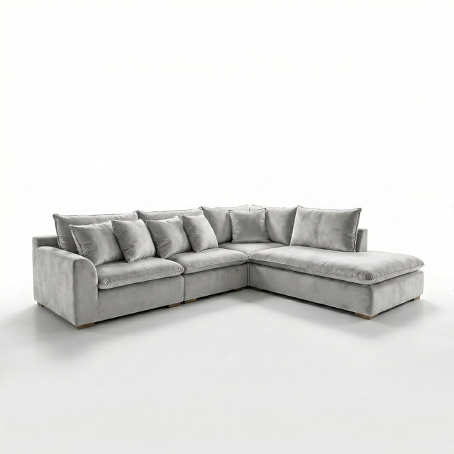 Atualittá con Chaise Gris Claro Lado Derecho