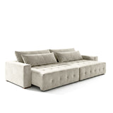 Sofá Cama 2 Cuerpos Bellagio Tela Beige - 2.20m