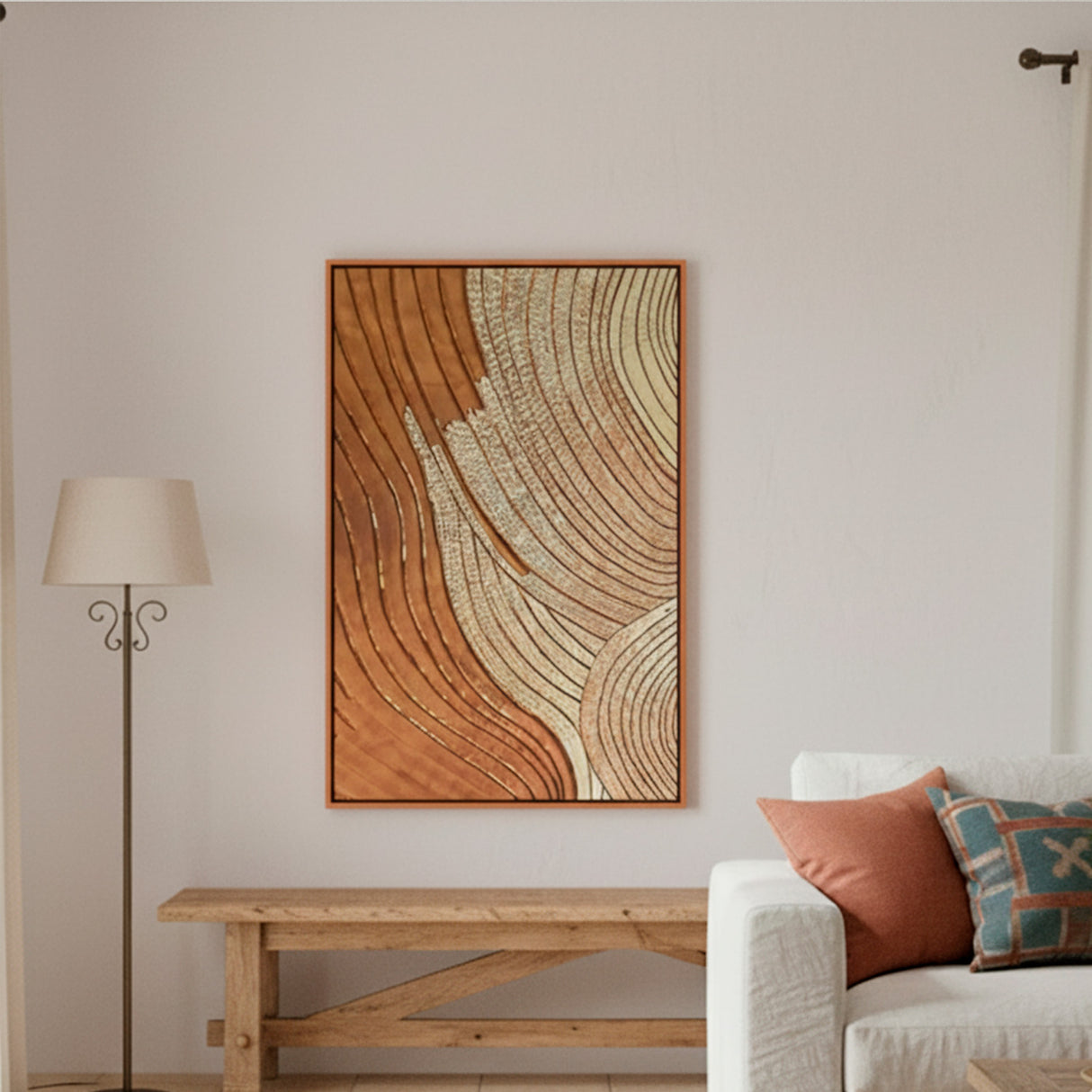 Cuadro arena rústica