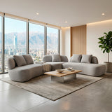 Sofá Da Vinci en L Tela Gris 13 Impermeabilizado - 1.40m + Esquina con respaldo + 1.70m Stock