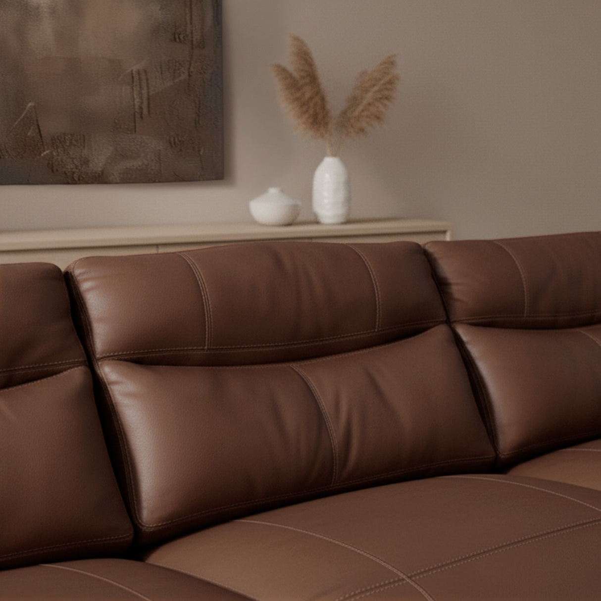 Sofá de Cuero Elbrus Reclinable y Extensible